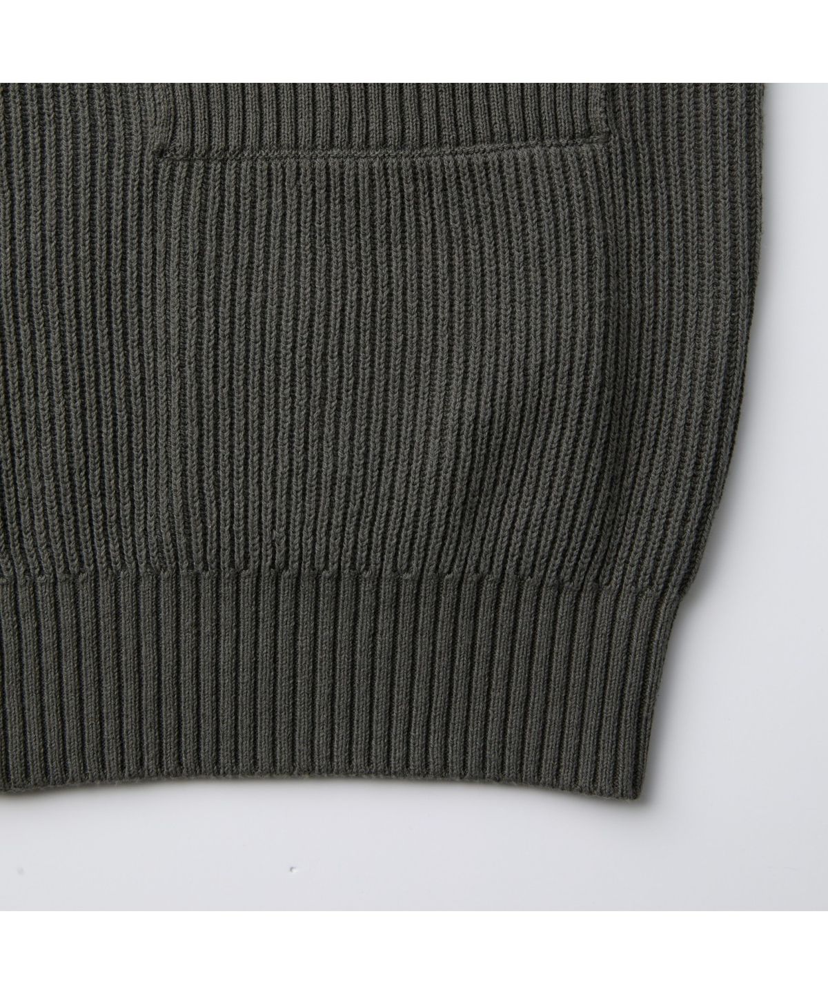 커스텀멜로우(CUSTOMELLOW) Khaki Cotton Round Cardigan C9WAW25701KHX