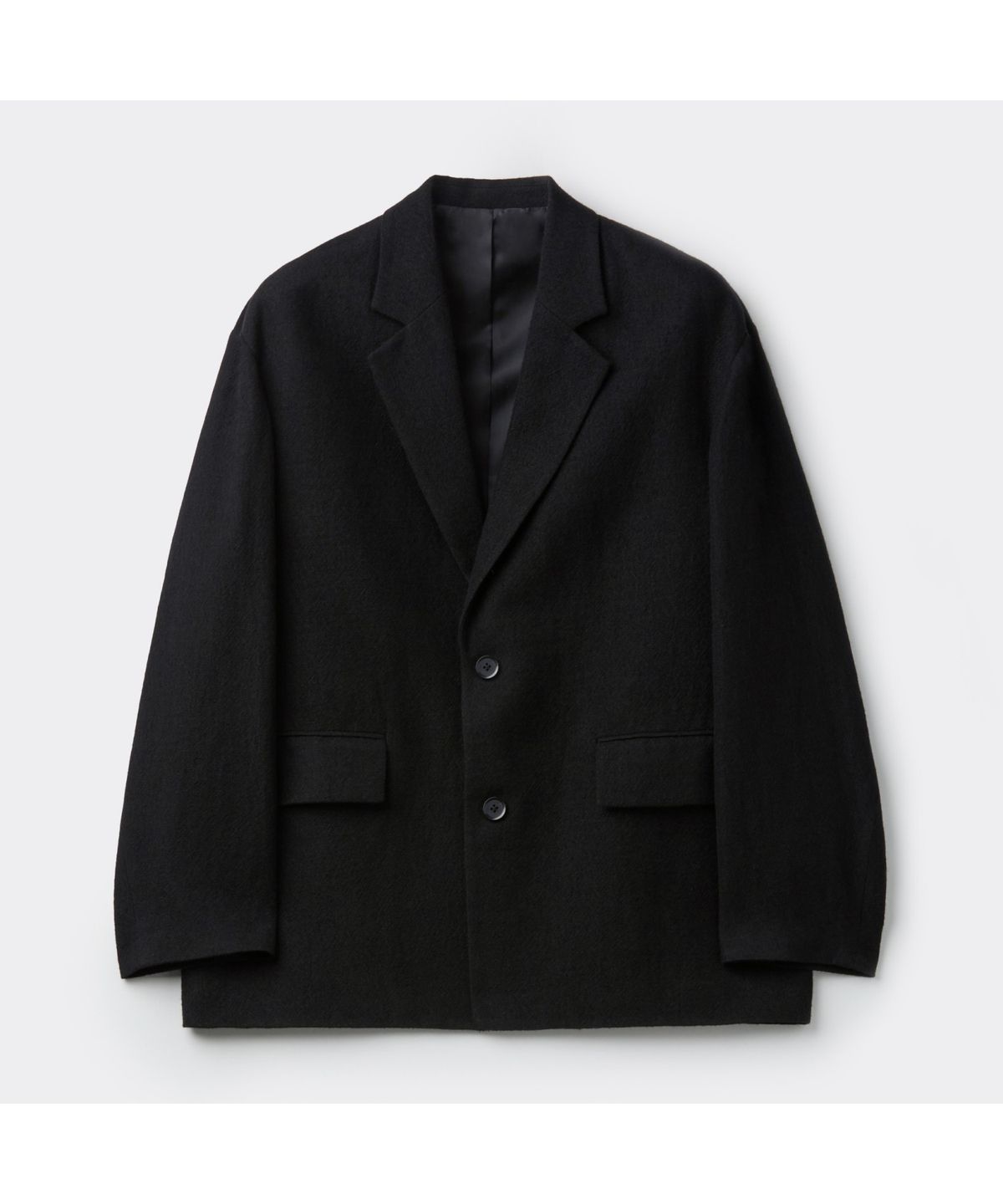 커스텀멜로우(CUSTOMELLOW) Black Oversized Fit Gauze Setup Jacket CWJAW25641BKX