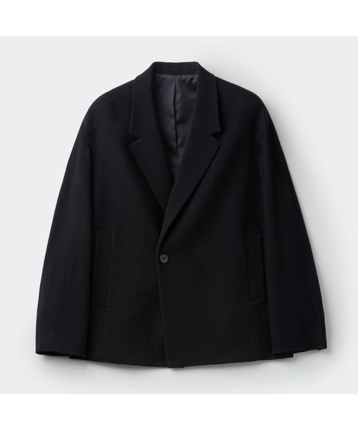커스텀멜로우(CUSTOMELLOW) Black Tuck Detail Wool Jacket CWJAW25844BKX