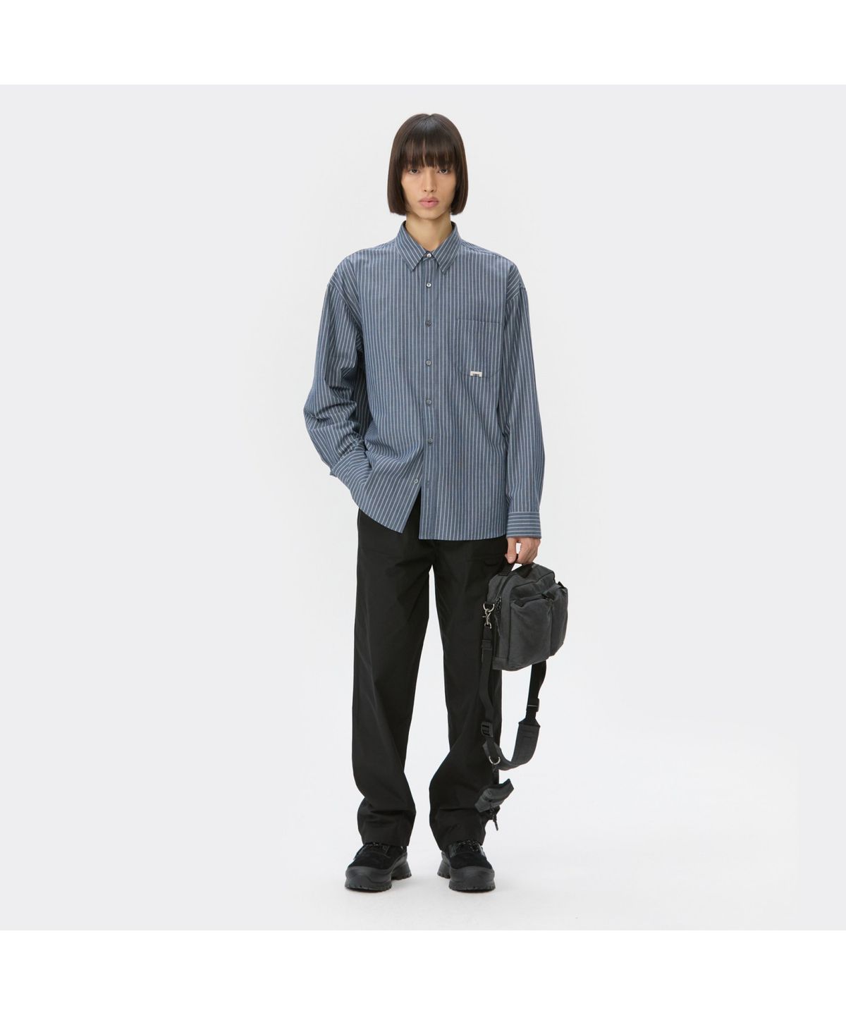 커스텀멜로우(CUSTOMELLOW) Black Cotton Fatigue Pants CWPAA25521BKX