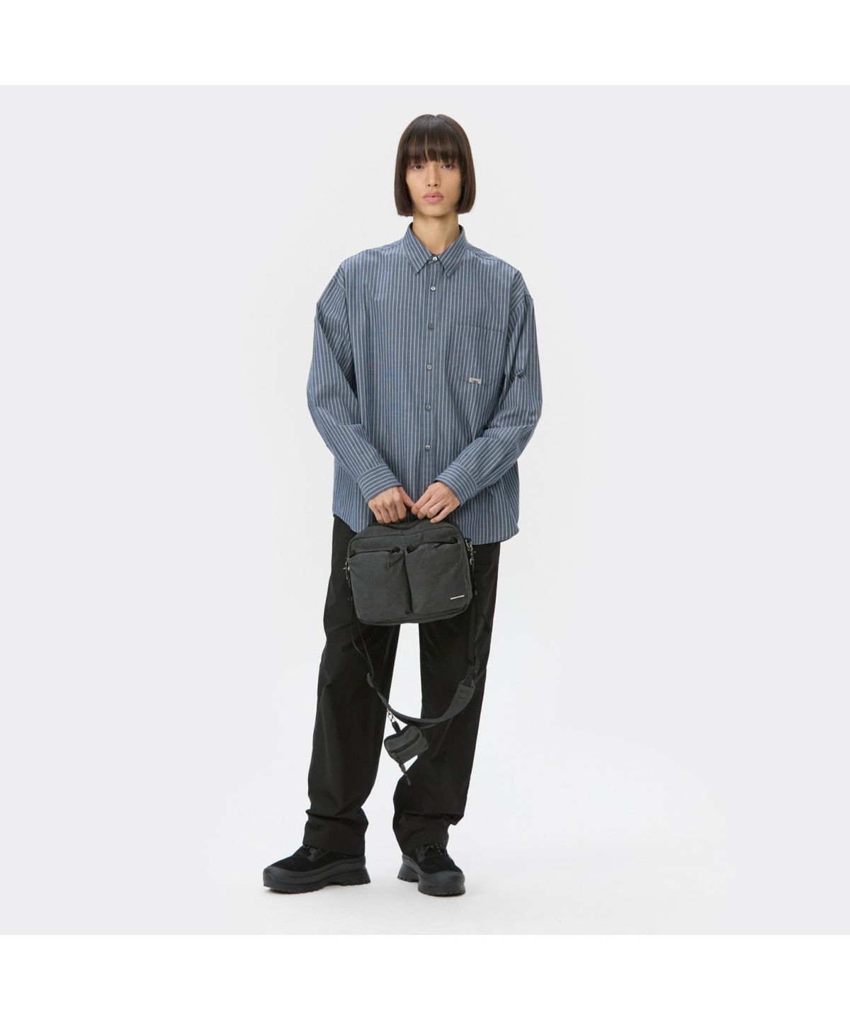 커스텀멜로우(CUSTOMELLOW) Black Cotton Fatigue Pants CWPAA25521BKX