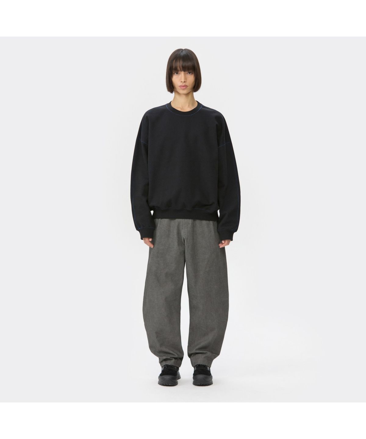커스텀멜로우(CUSTOMELLOW) Grey Volume Incision Pants CWPAW25543GYX