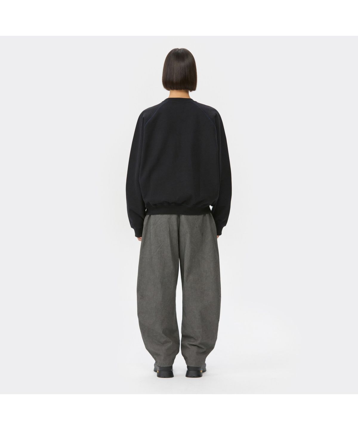 커스텀멜로우(CUSTOMELLOW) Grey Volume Incision Pants CWPAW25543GYX