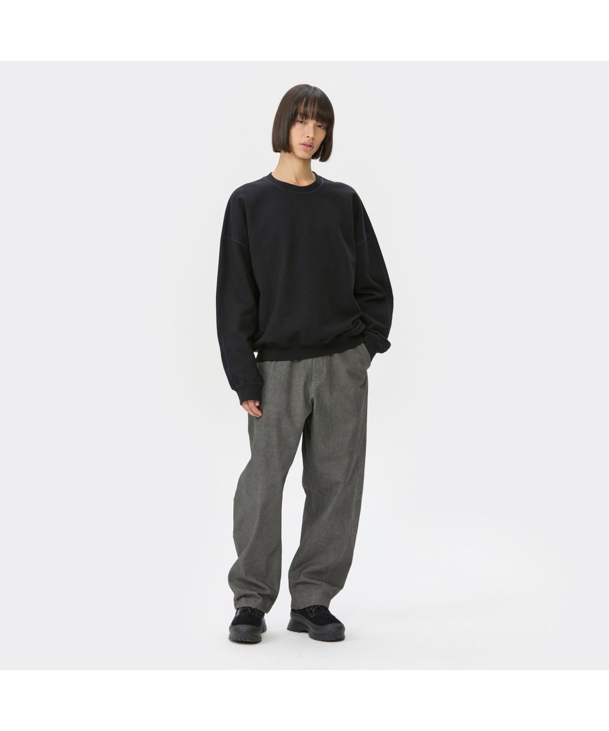커스텀멜로우(CUSTOMELLOW) Grey Volume Incision Pants CWPAW25543GYX