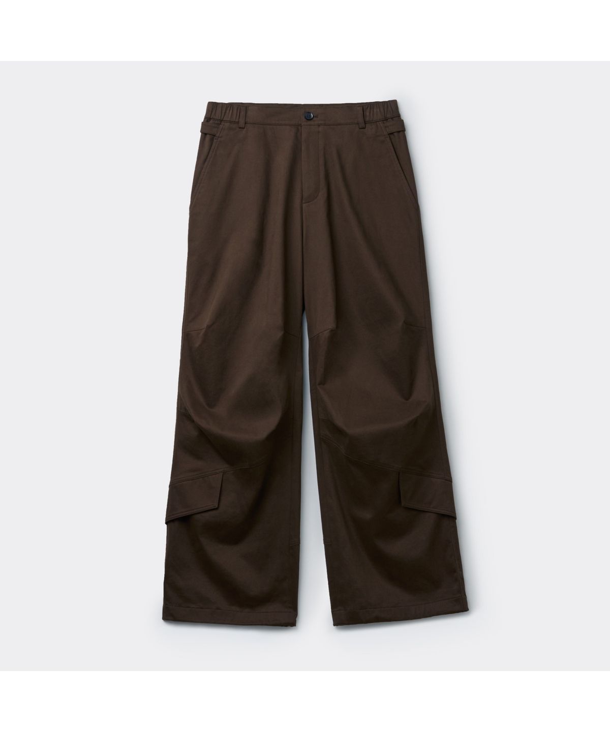 커스텀멜로우(CUSTOMELLOW) Brown Flap Detail Pants CWPAW25742BRX