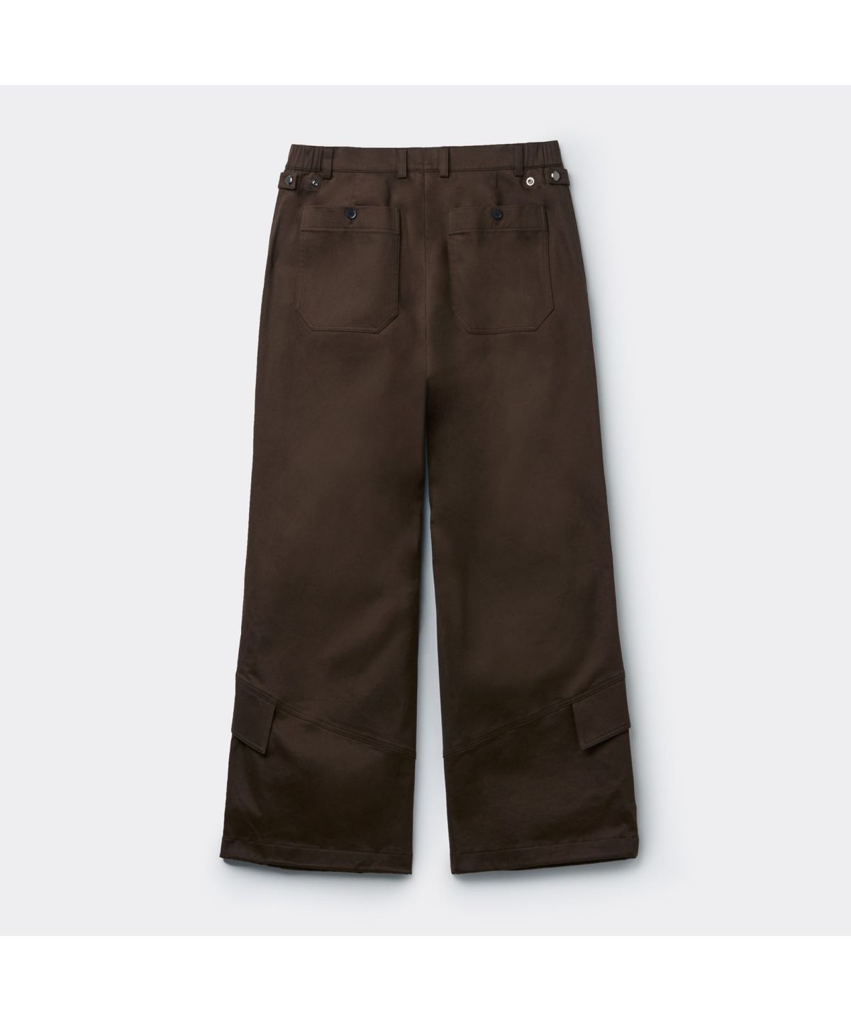 커스텀멜로우(CUSTOMELLOW) Brown Flap Detail Pants CWPAW25742BRX