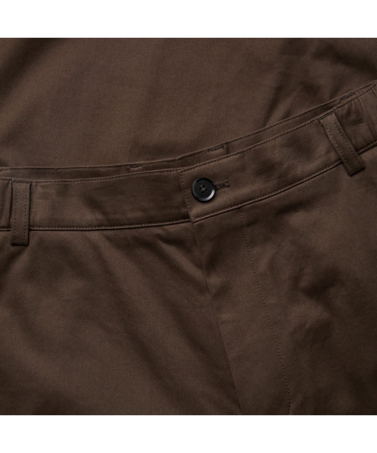 커스텀멜로우(CUSTOMELLOW) Brown Flap Detail Pants CWPAW25742BRX