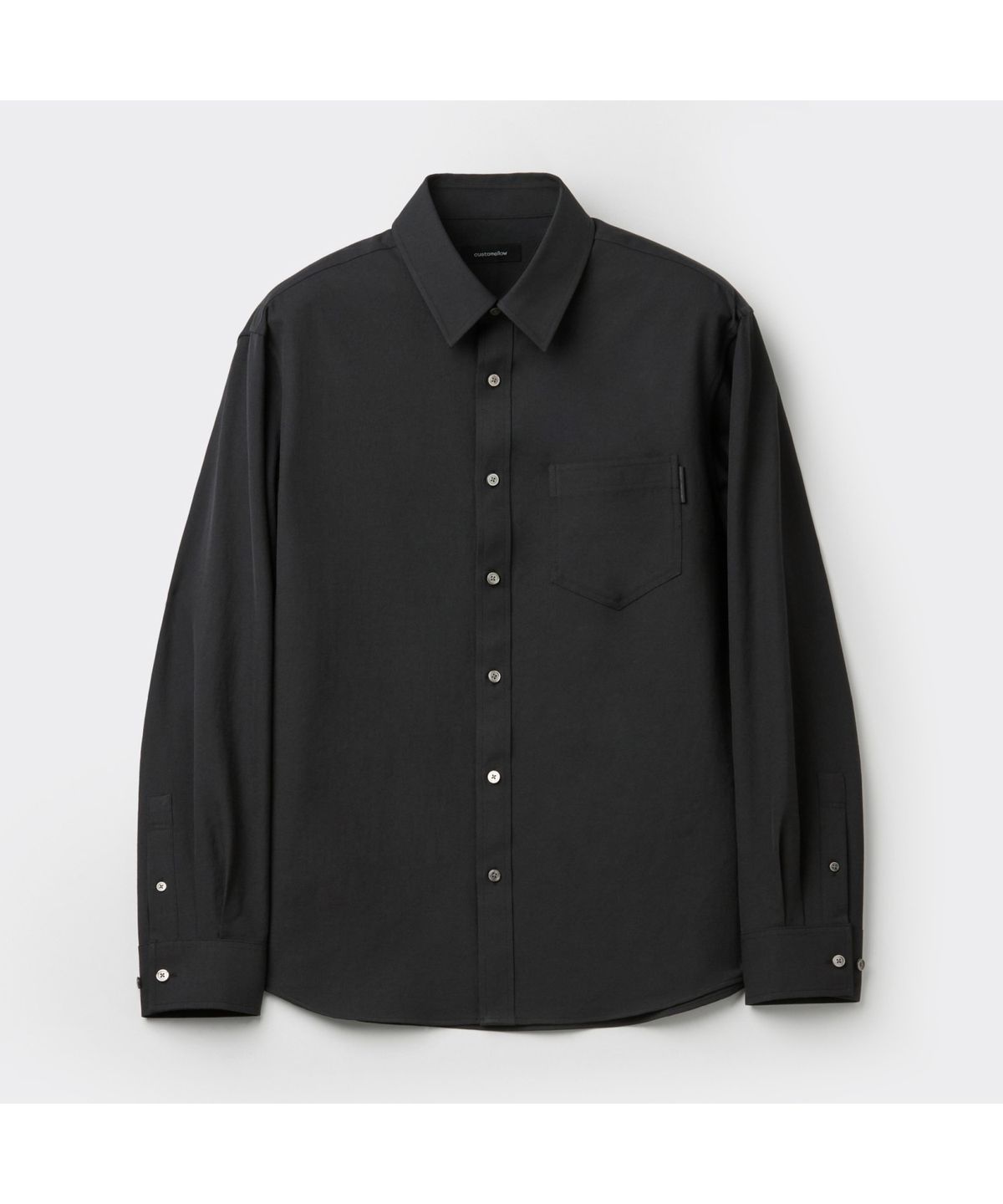 커스텀멜로우(CUSTOMELLOW) Black Regular Fit Solid Shirt CWSAW25101BKX