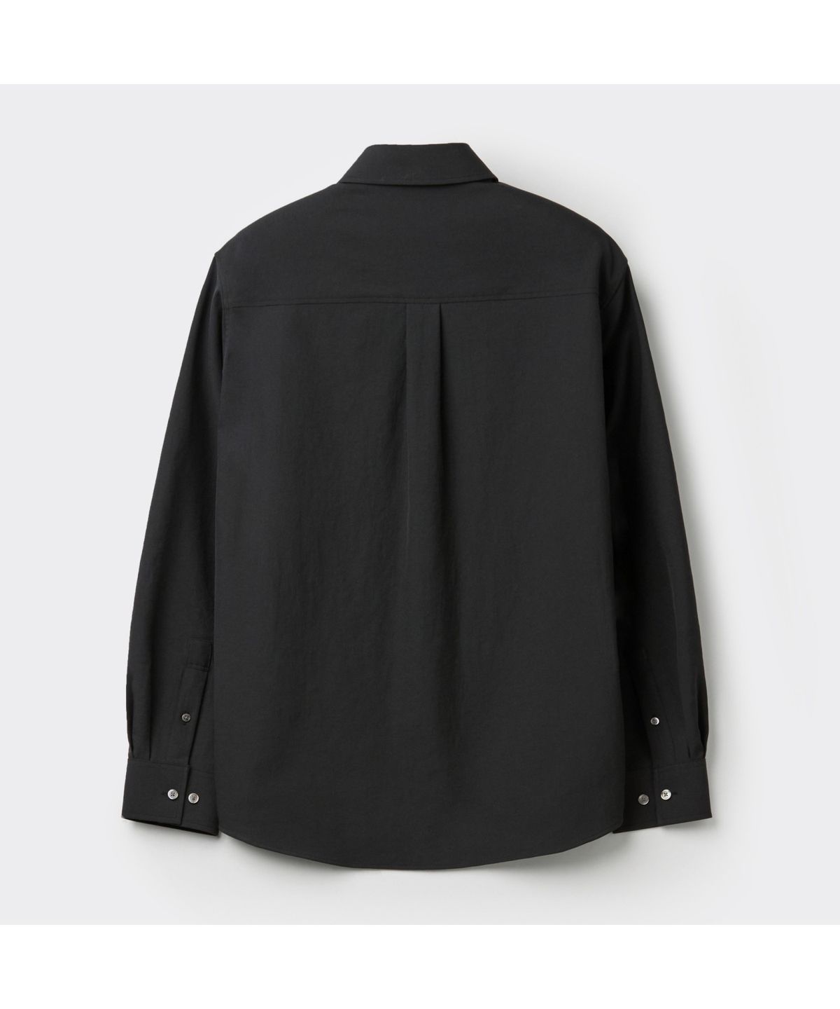 커스텀멜로우(CUSTOMELLOW) Black Regular Fit Solid Shirt CWSAW25101BKX