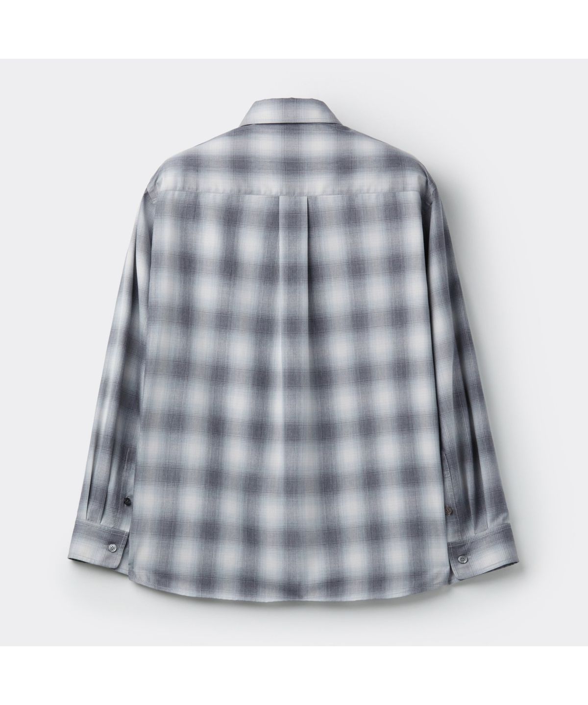 커스텀멜로우(CUSTOMELLOW) Grey Relaxed Fit Check Shirt CWSAW25112GYX