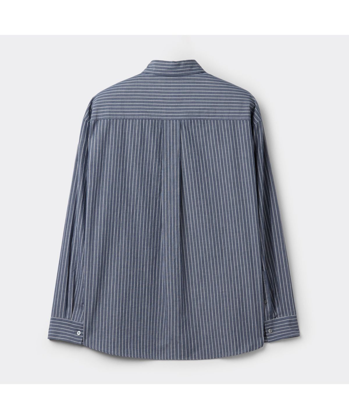 커스텀멜로우(CUSTOMELLOW) Blue Oversized Fit Striped Shirt CWSAW25122BUX