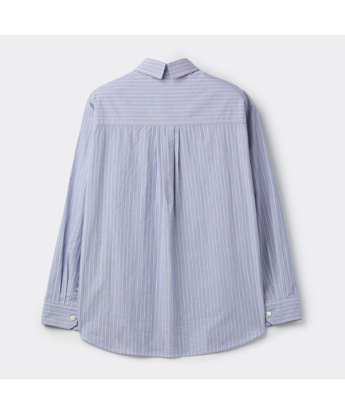 커스텀멜로우(CUSTOMELLOW) Blue Oversized Fit Slit Collar Long Shirt CWSAW25151BUX