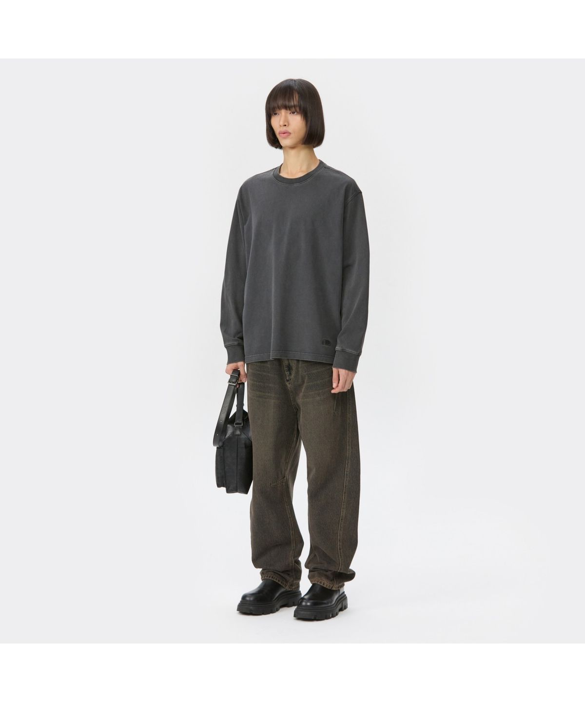 커스텀멜로우(CUSTOMELLOW) Grey Dyed T-shirt CWTAA25513GYX