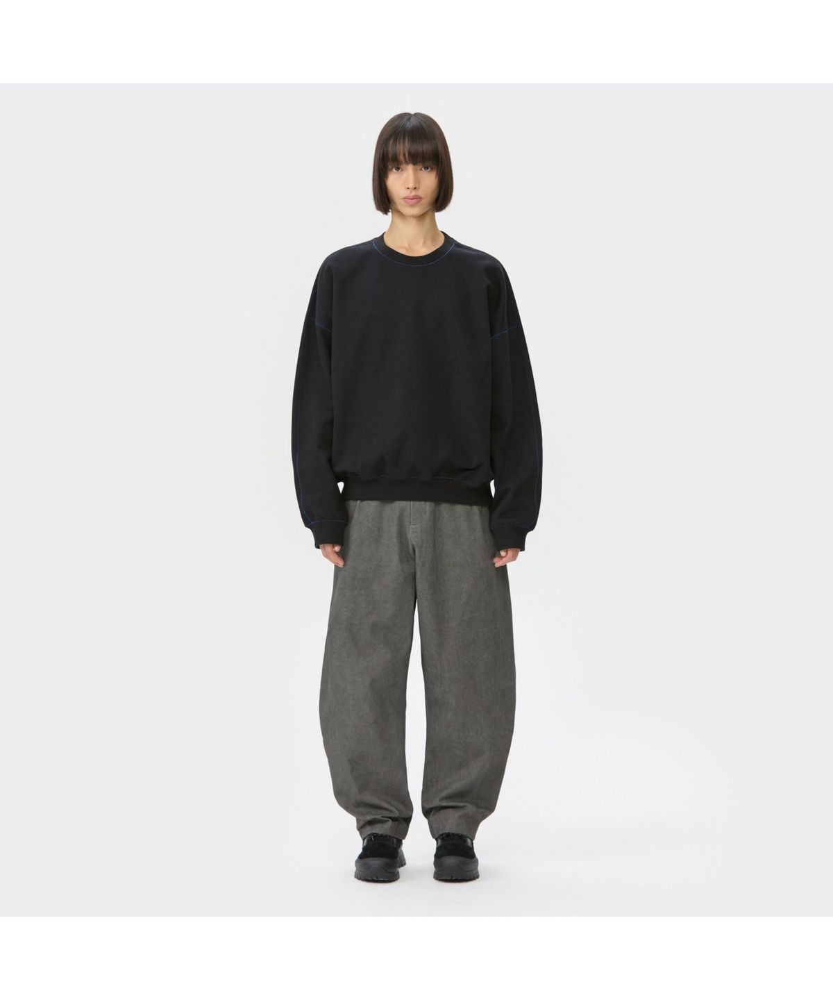 커스텀멜로우(CUSTOMELLOW) Black Two Tone Sweatshirt CWTAW25622BKX