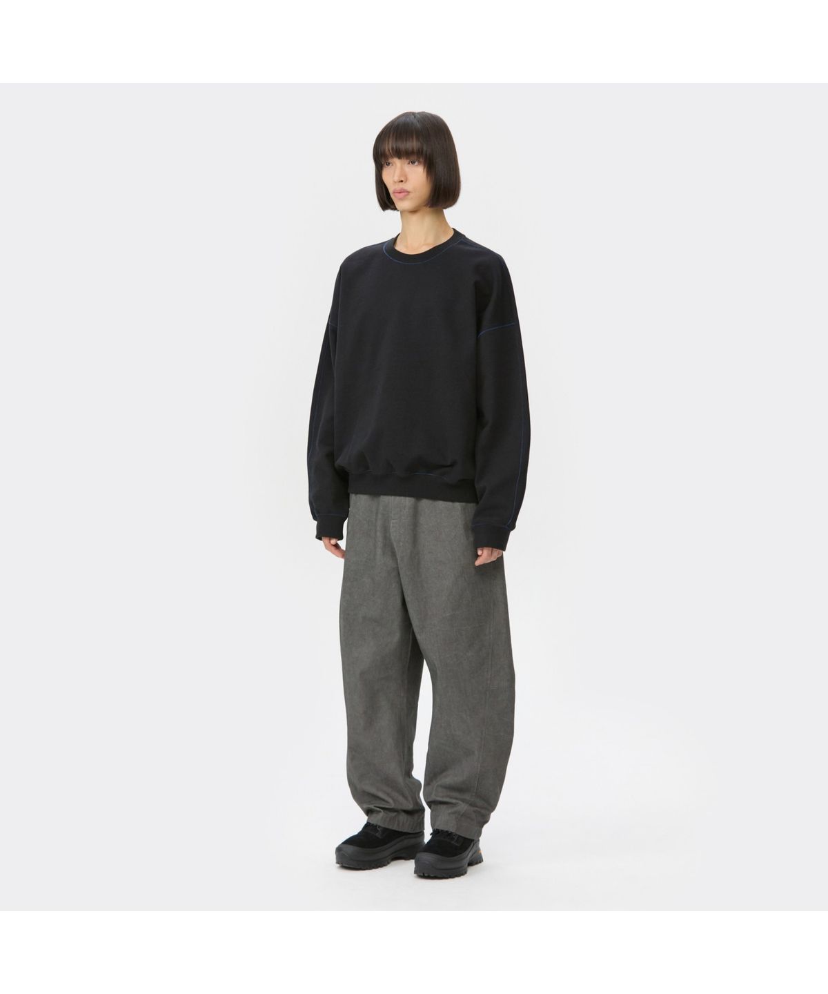 커스텀멜로우(CUSTOMELLOW) Black Two Tone Sweatshirt CWTAW25622BKX
