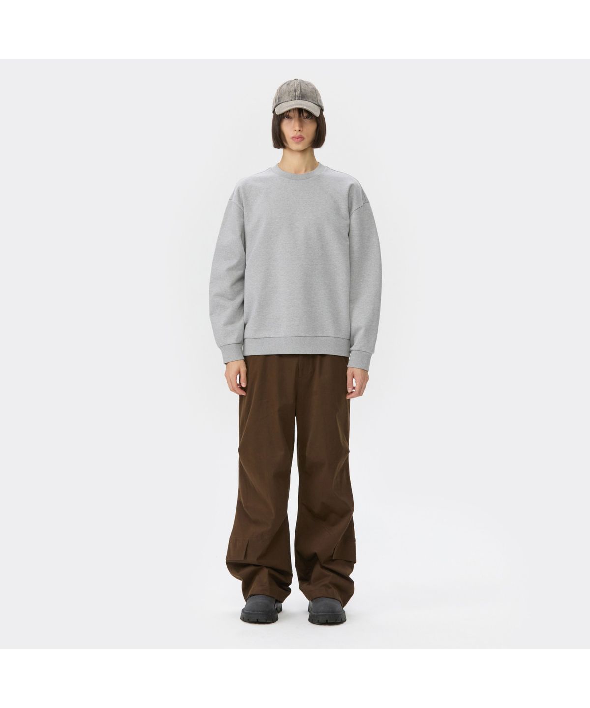 커스텀멜로우(CUSTOMELLOW) Grey Graphic Sweatshirt CWTAW25624GYX
