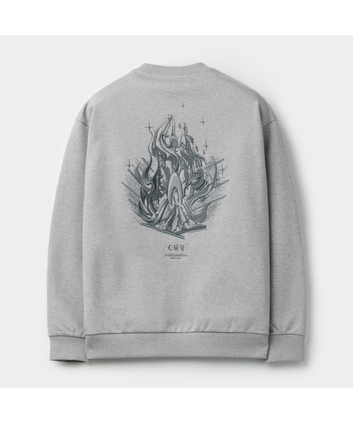 커스텀멜로우(CUSTOMELLOW) Grey Graphic Sweatshirt CWTAW25624GYX