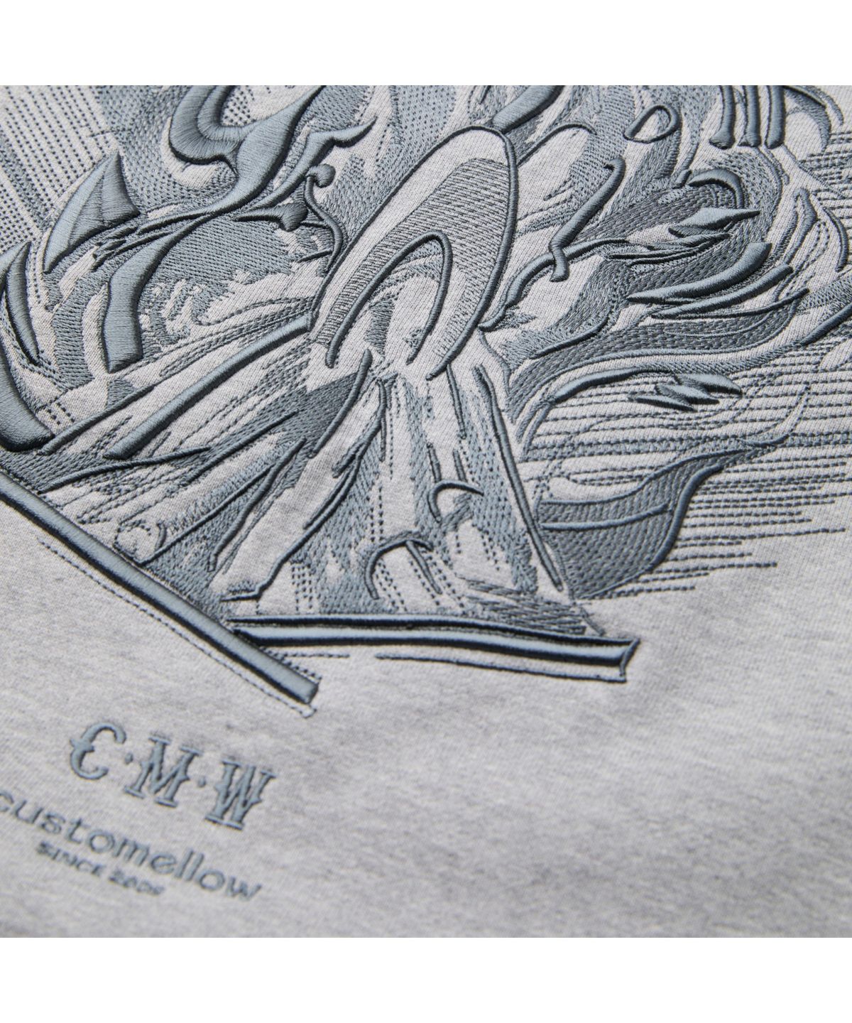 커스텀멜로우(CUSTOMELLOW) Grey Graphic Sweatshirt CWTAW25624GYX