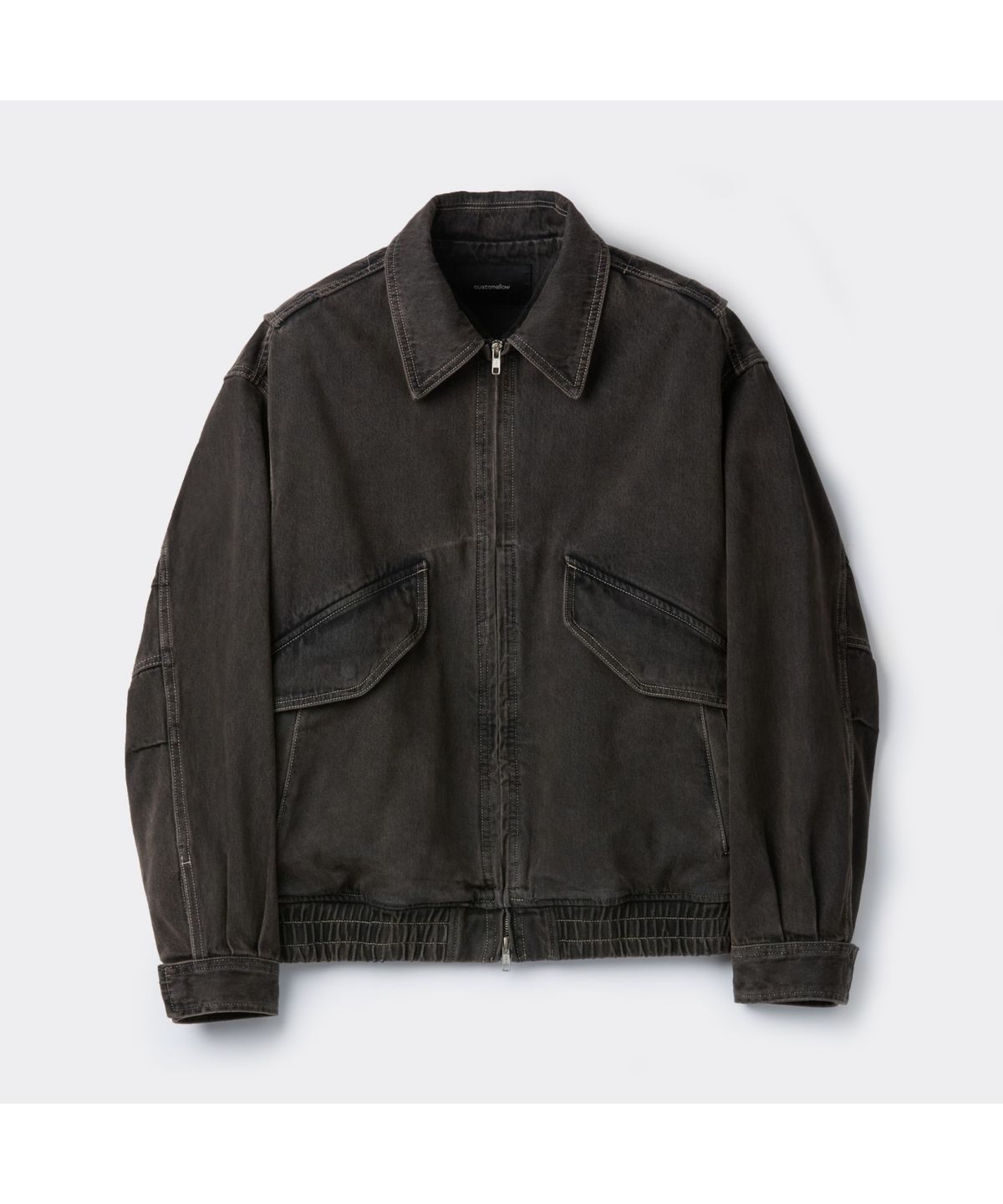 커스텀멜로우(CUSTOMELLOW) Brown Denim Detroit Jacket CWUAA25511BKX