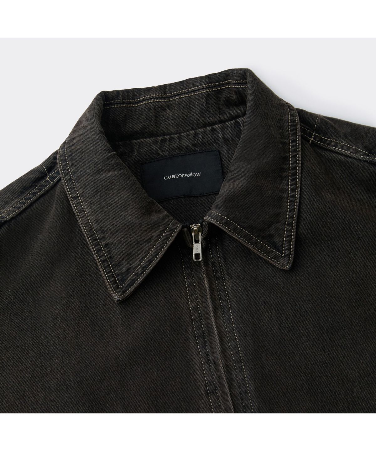 커스텀멜로우(CUSTOMELLOW) Brown Denim Detroit Jacket CWUAA25511BKX