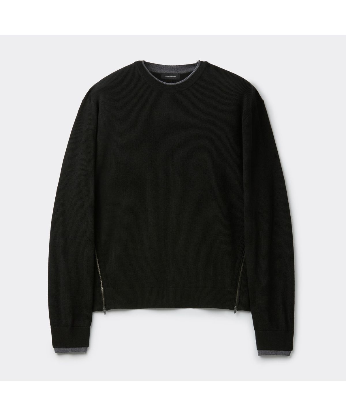 커스텀멜로우(CUSTOMELLOW) Black Layered Sweater CWWAA25611BKX