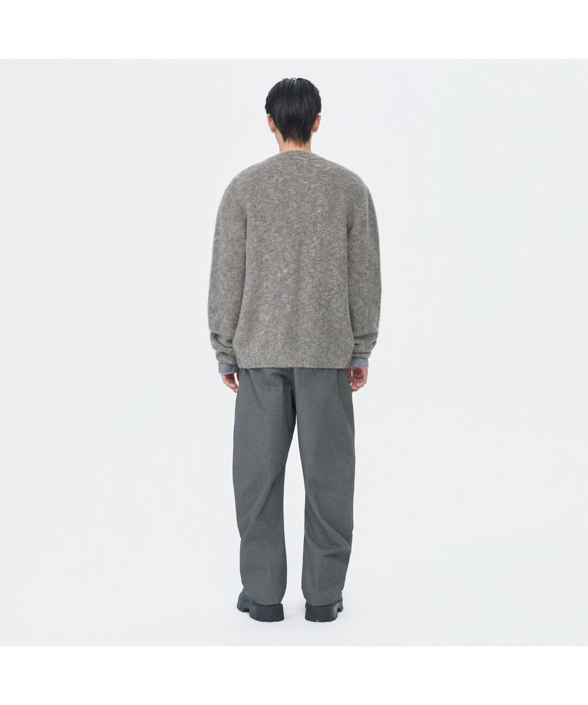 커스텀멜로우(CUSTOMELLOW) Grey Mohair Cardigan CWWAW25702GYX