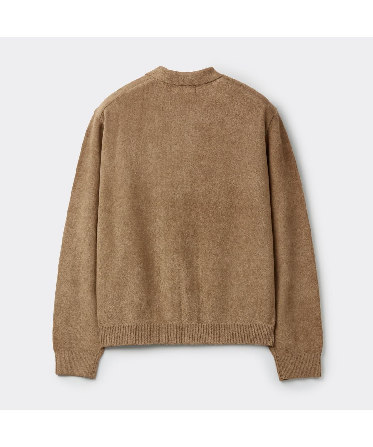커스텀멜로우(CUSTOMELLOW) Brown Chenille Collar Cardigan CWWAW25712BRX