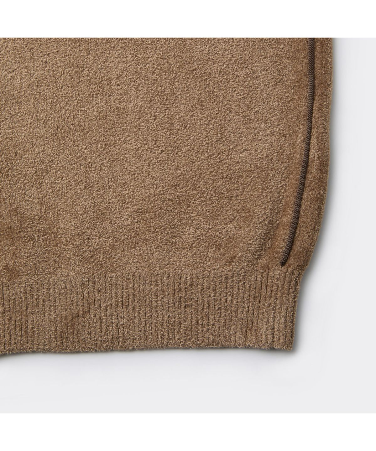 커스텀멜로우(CUSTOMELLOW) Brown Chenille Collar Cardigan CWWAW25712BRX