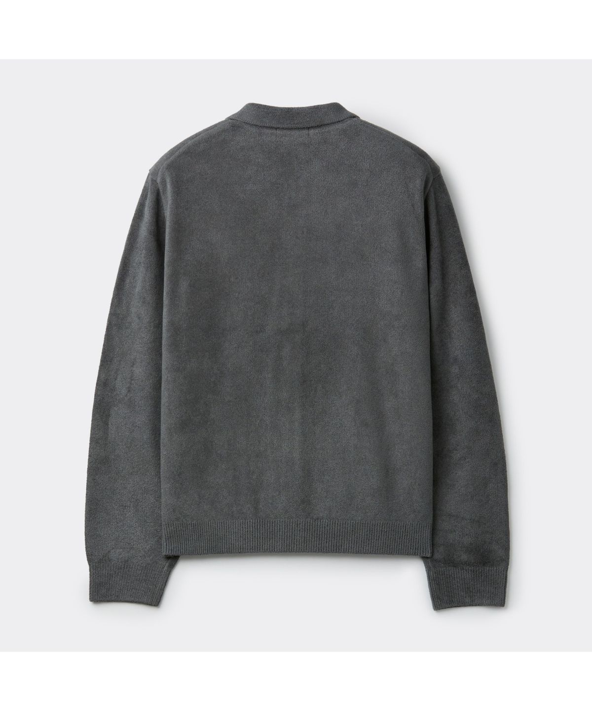 커스텀멜로우(CUSTOMELLOW) Grey Chenille Collar Cardigan CWWAW25712GYX