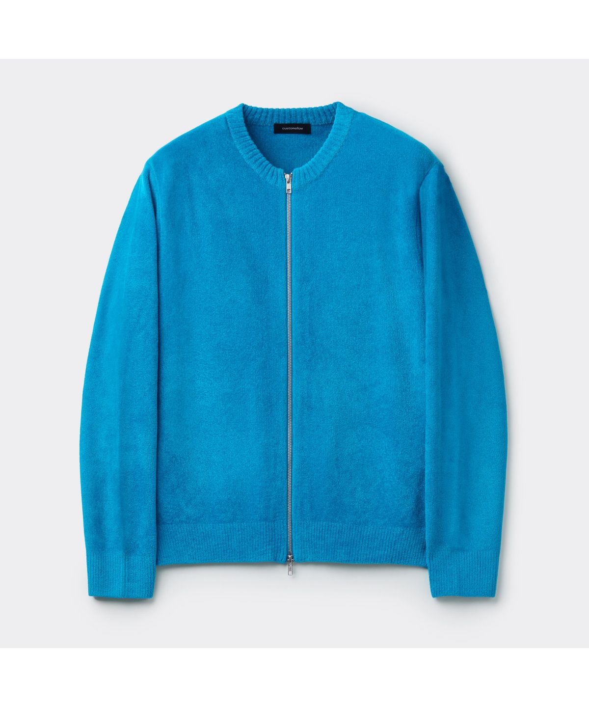 커스텀멜로우(CUSTOMELLOW) Blue Chenille Round Zip Cardigan CWWAW25713BUX