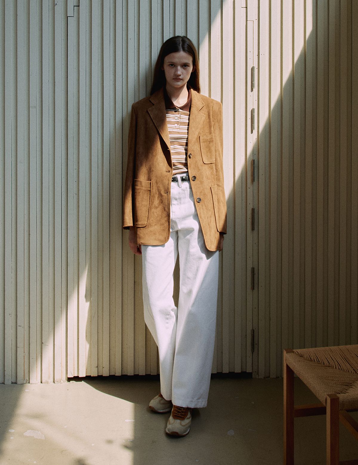 더엘로(THEELO) Curved Cotton Pants (Ivory)