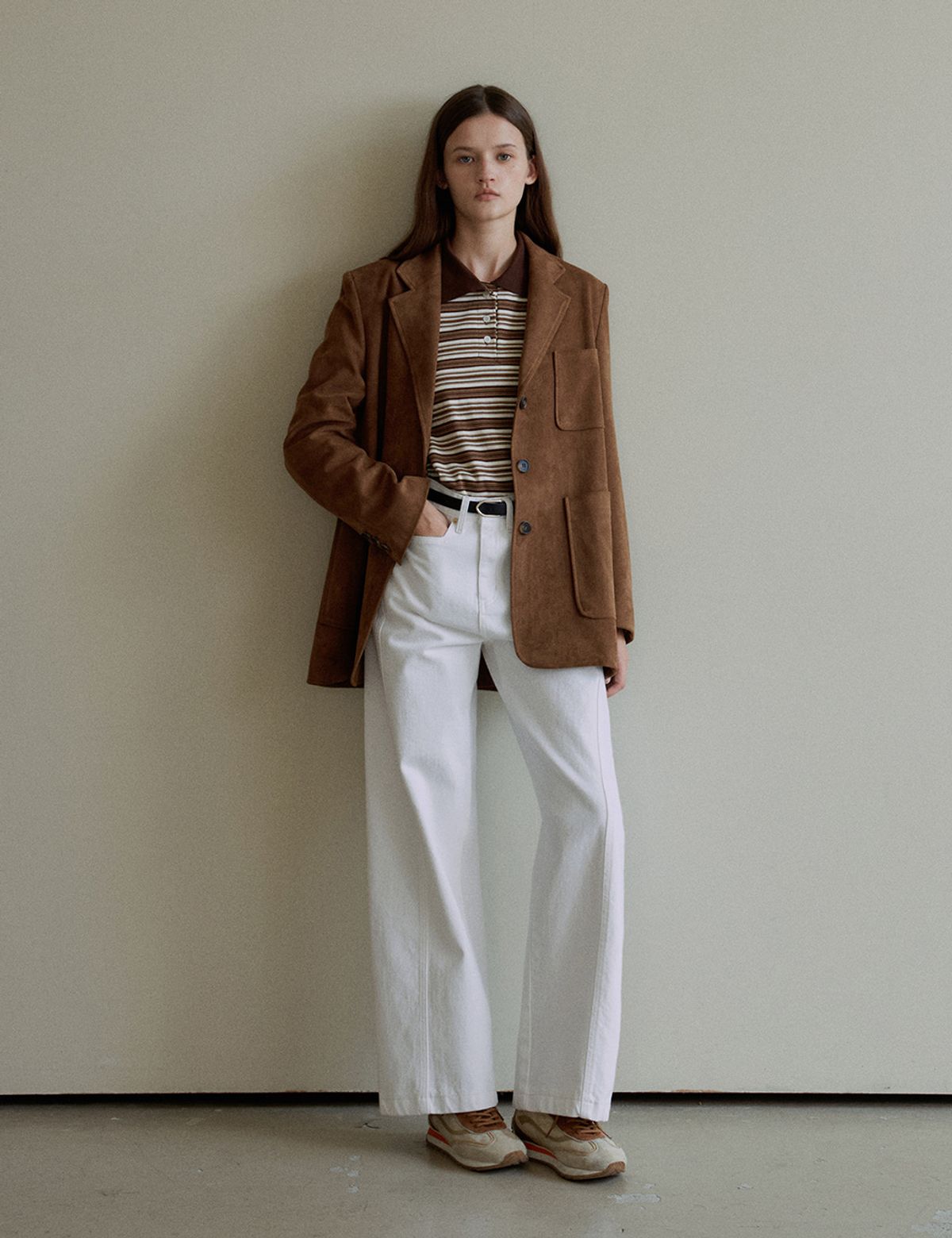 더엘로(THEELO) Curved Cotton Pants (Ivory)