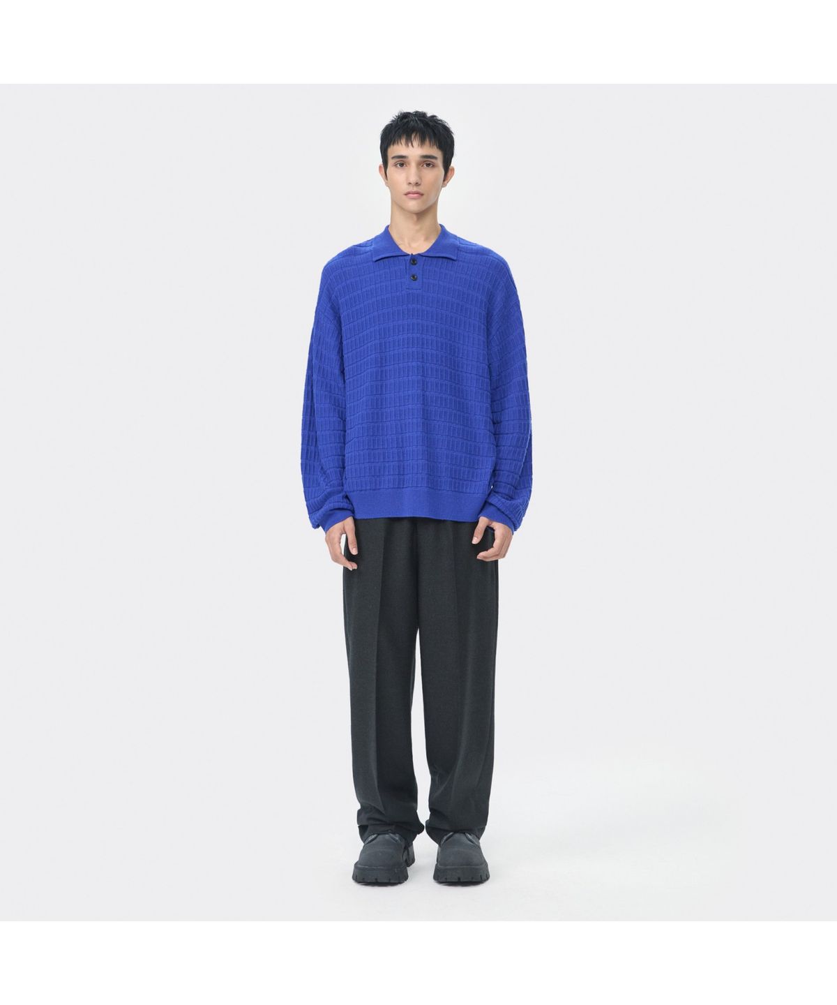 커스텀멜로우(CUSTOMELLOW) Blue Collar Fine Textured Sweater CWWAW25807BUX