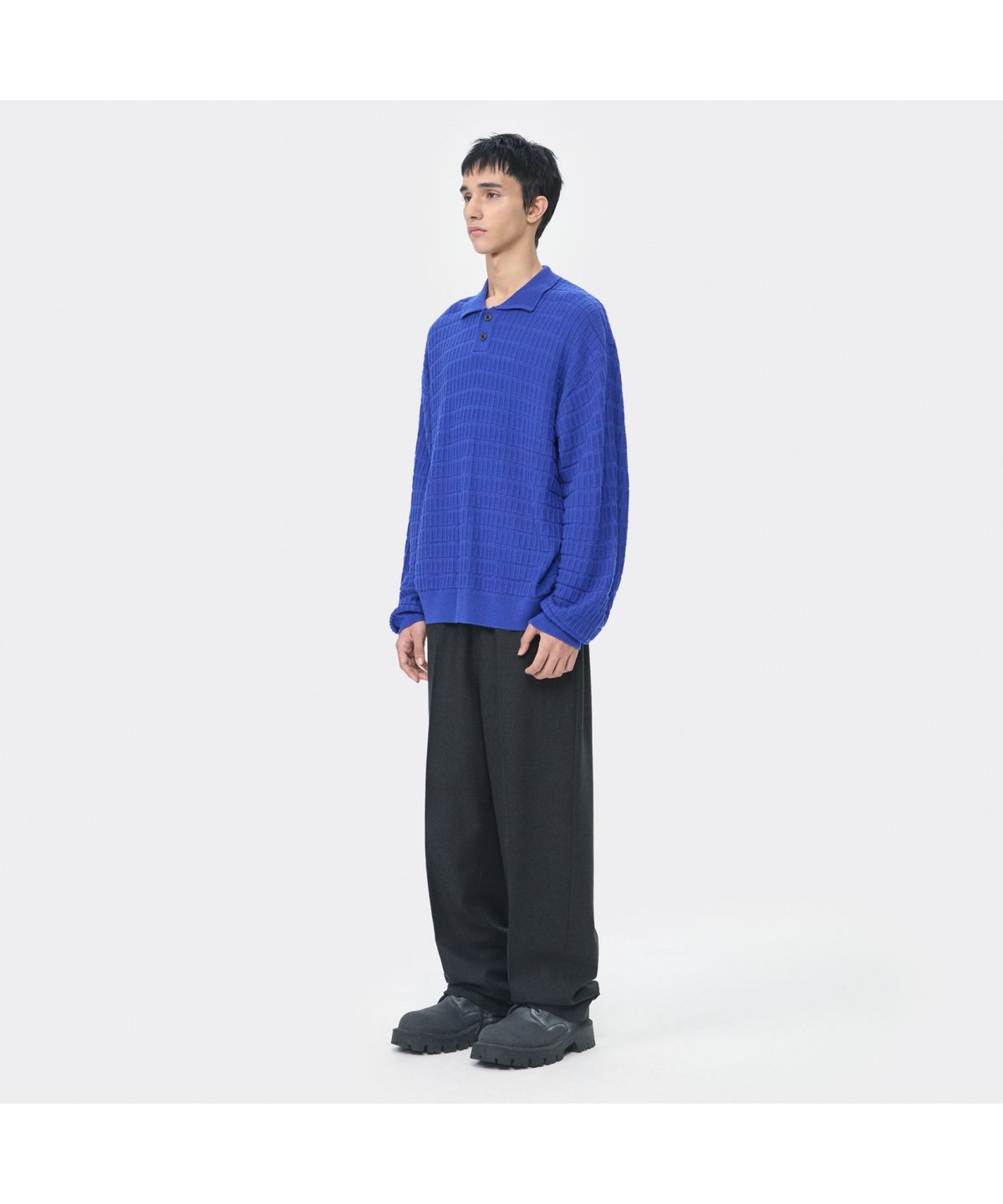 커스텀멜로우(CUSTOMELLOW) Blue Collar Fine Textured Sweater CWWAW25807BUX