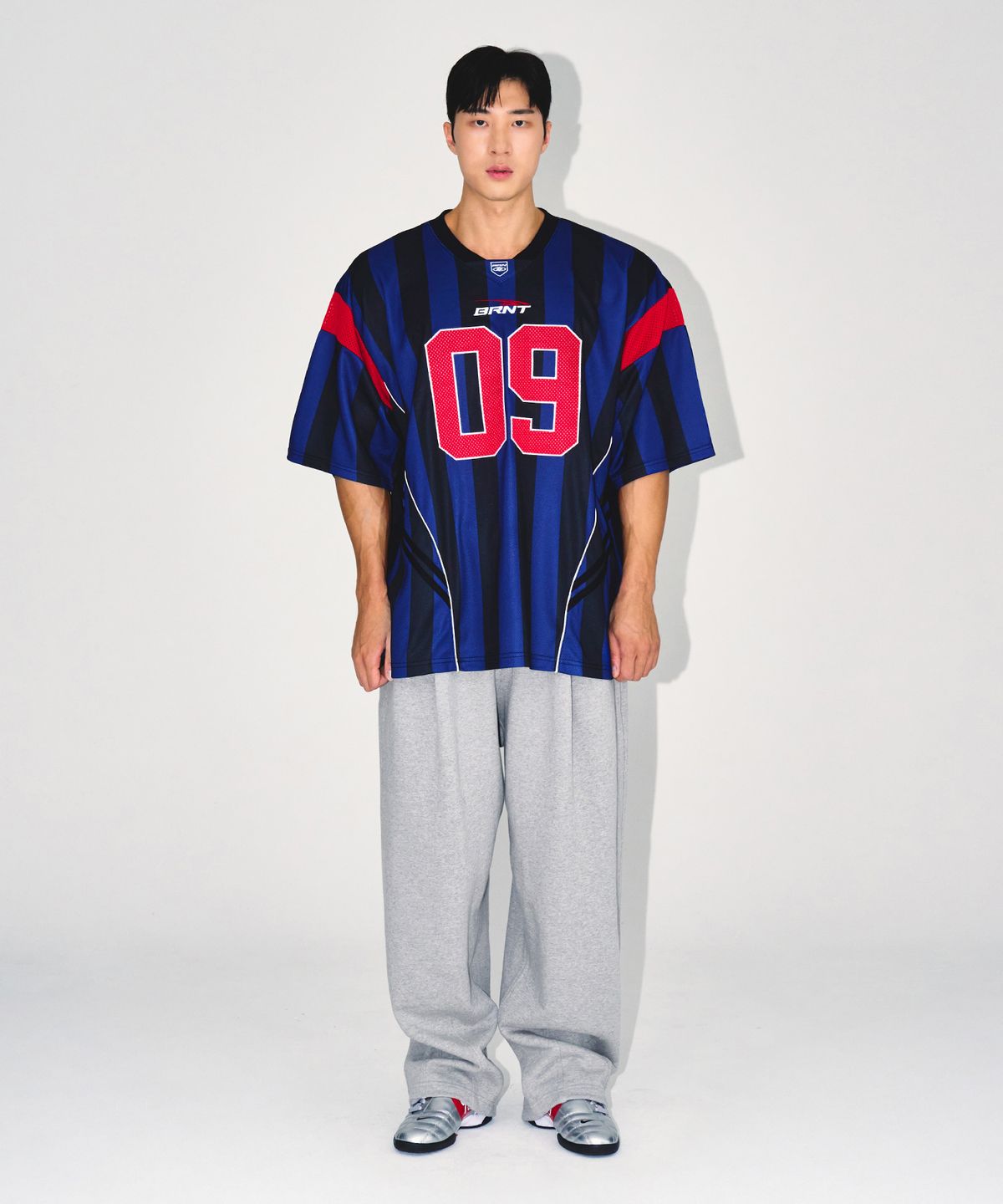 본투윈(BORN TO WIN) CHROME B MAXI WIDE PANTS [MELANGE GREY]