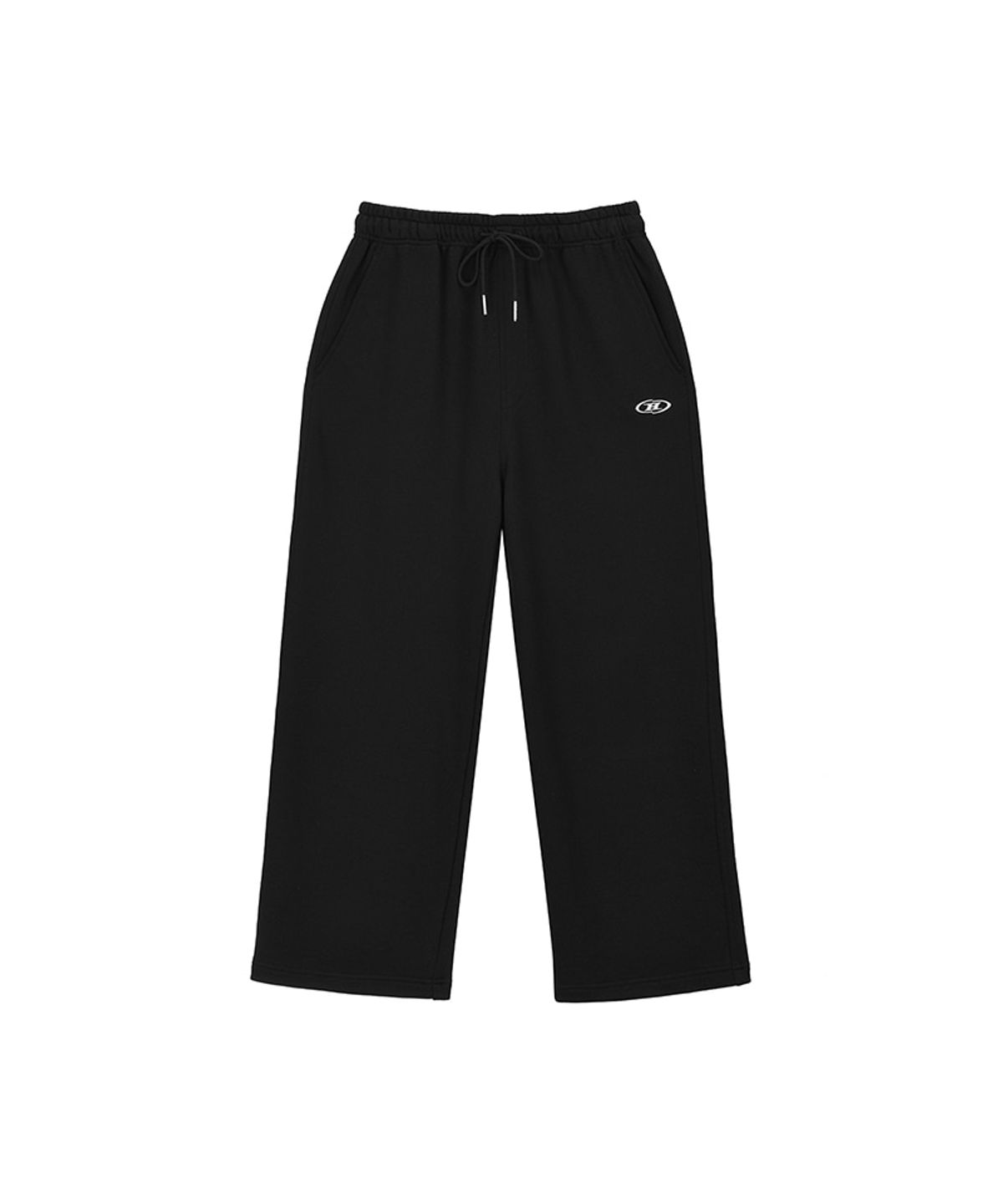 본투윈(BORN TO WIN) CHROME B SEMI WIDE PANTS [BLACK]