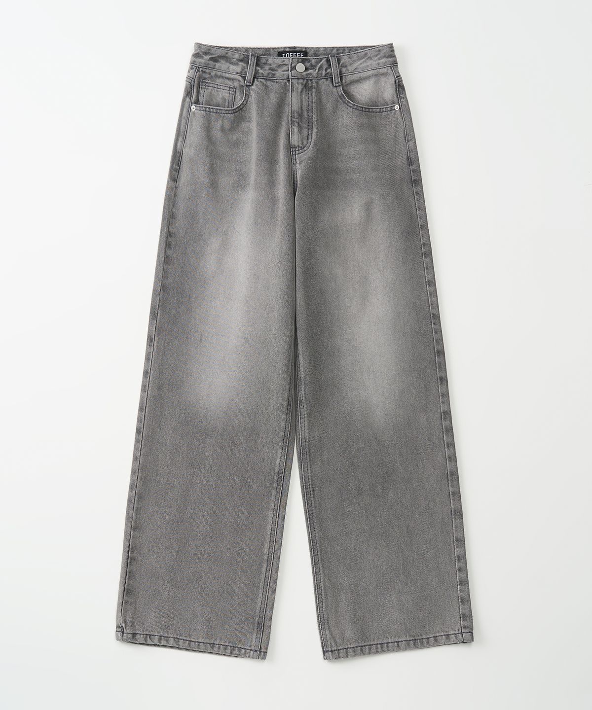 토피 우먼(TOFFEE WOMEN) W 애시드 페이드 데님 팬츠 (GREY)