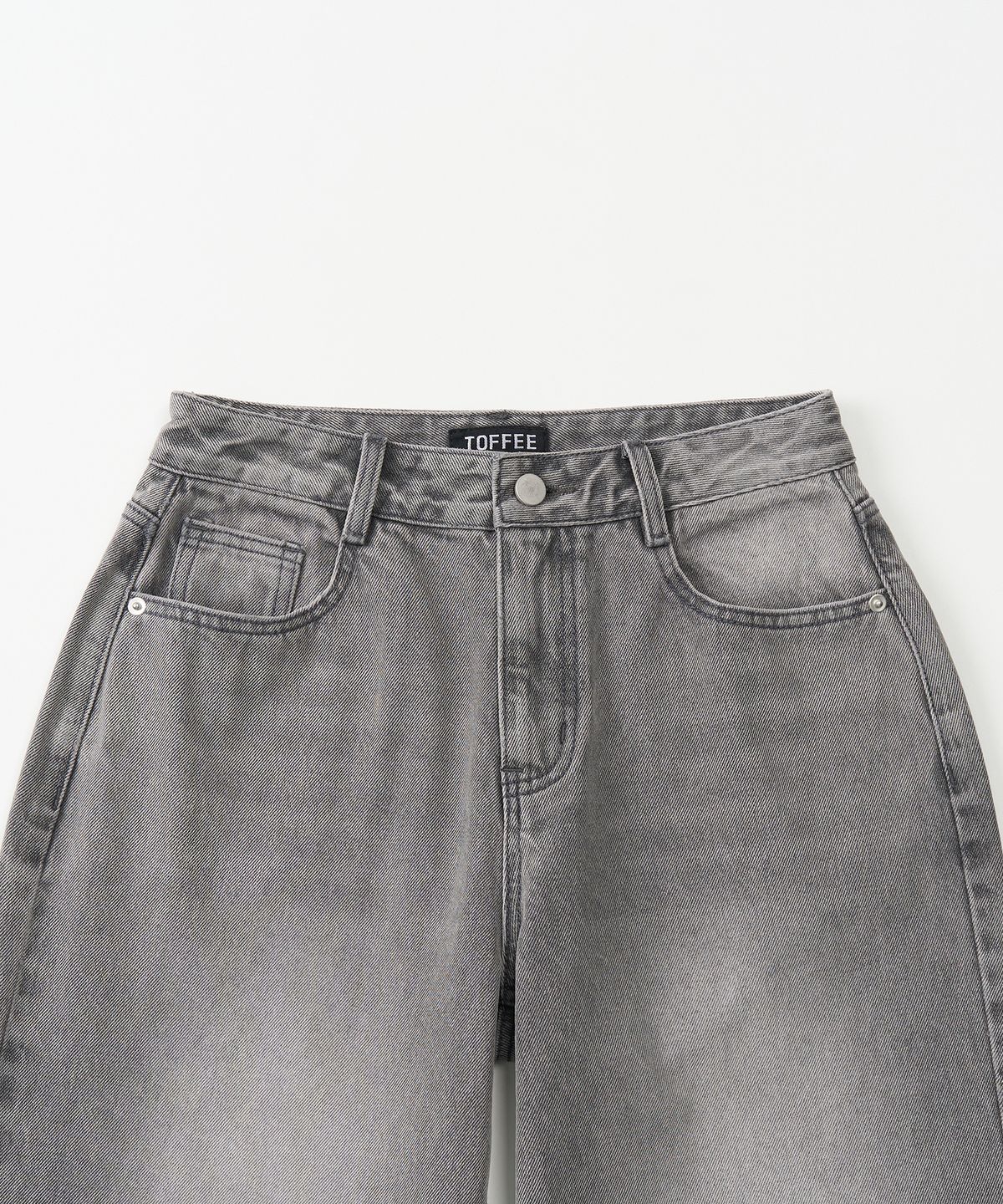 토피 우먼(TOFFEE WOMEN) W 애시드 페이드 데님 팬츠 (GREY)