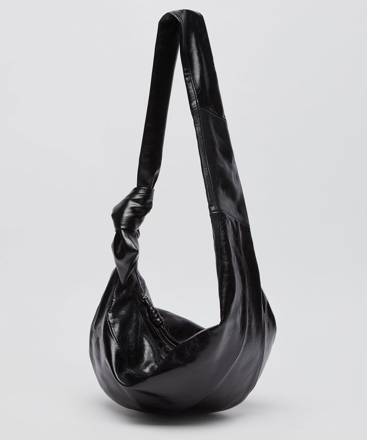 아카이브앱크(ARCHIVEPKE) Fling messenger bag(Glossy crack black)_OVBAX26018GCB