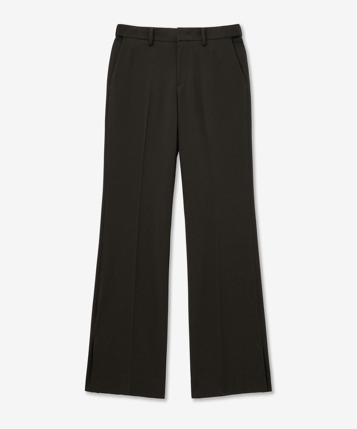 티엔지티(TNGT) Flared Fit Slit Pants (Brown) TNPA5F106W2
