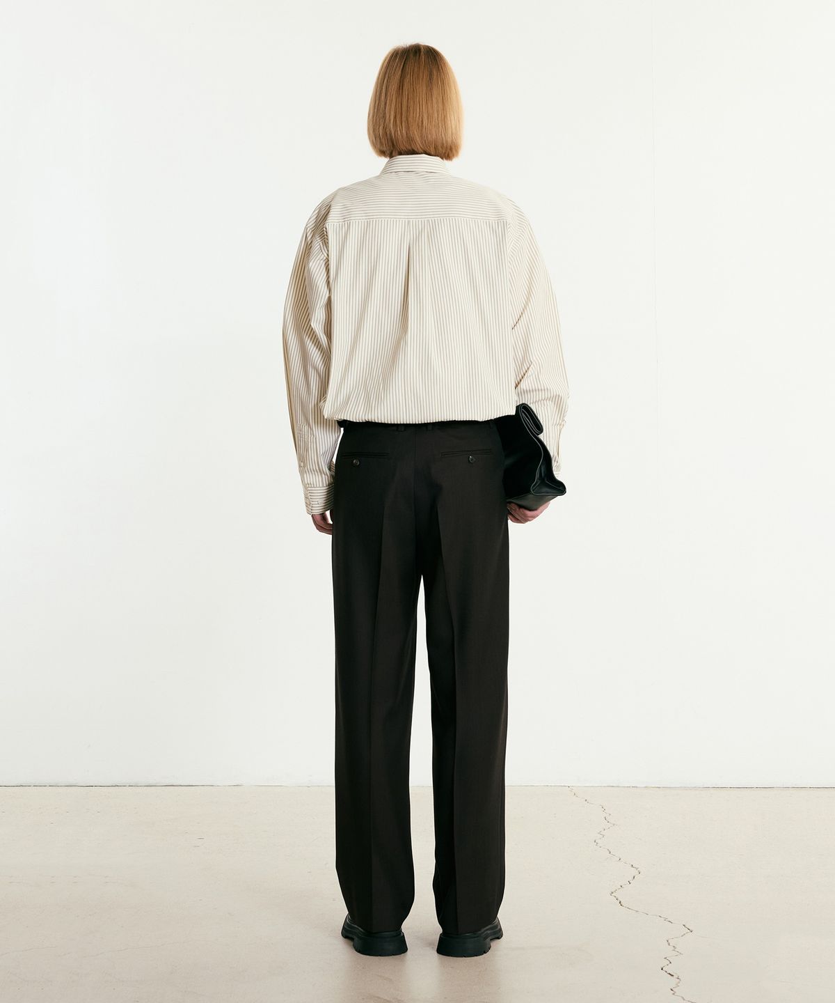 티엔지티(TNGT) Virgin Wool Herringbone Wide Pants (Vintage Brown) TNPA5F104W2