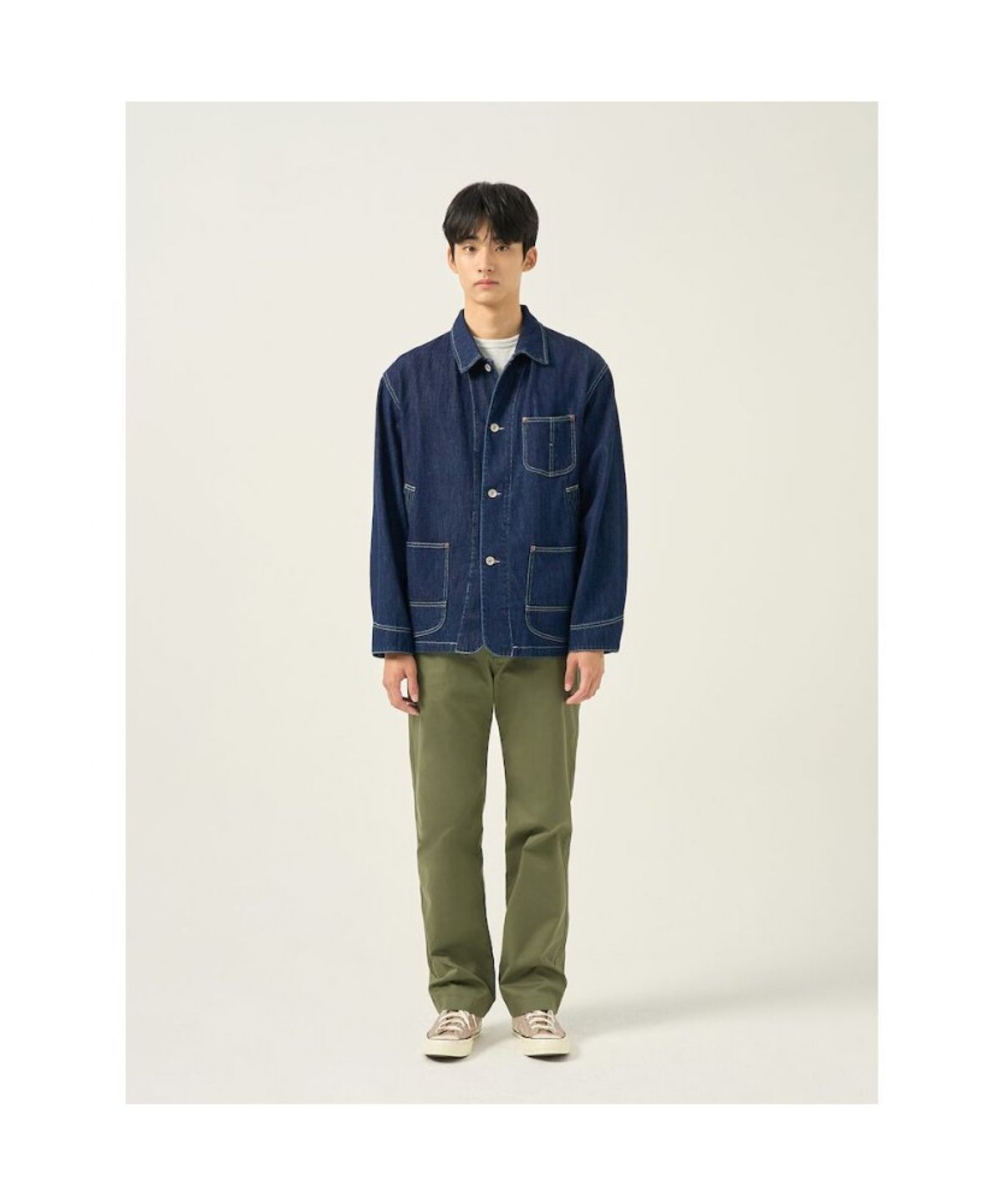 빈폴 멘(BEANPOLE MEN) 데님 워크 재킷  블루