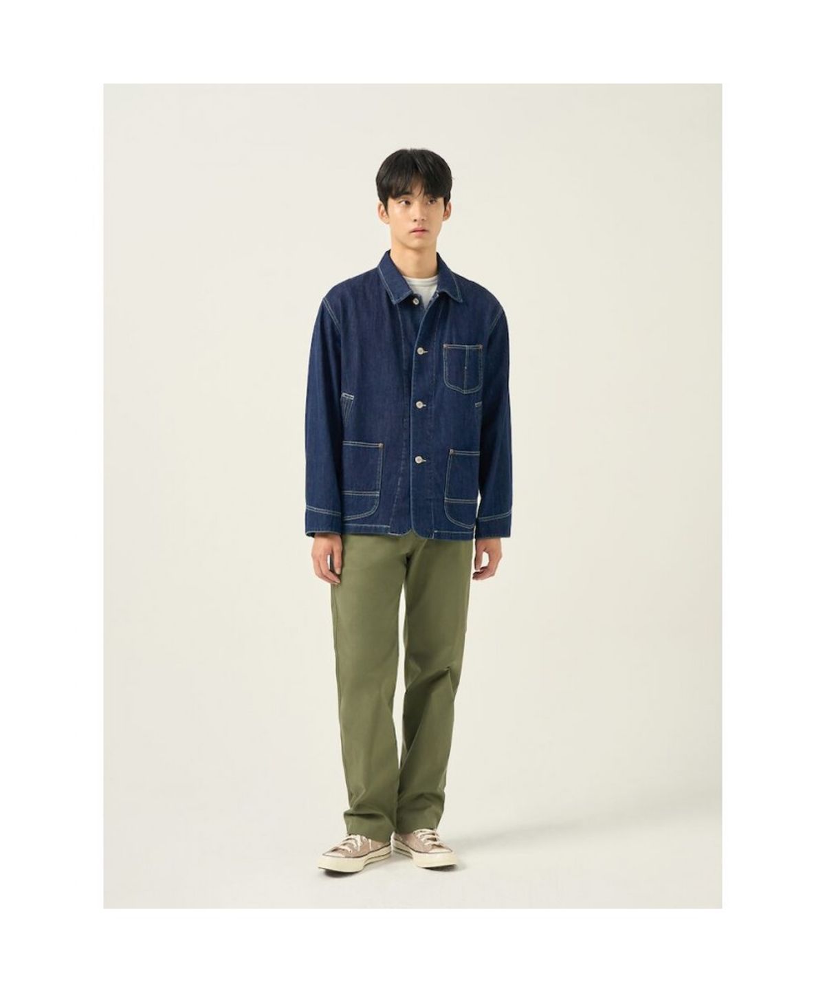 빈폴 멘(BEANPOLE MEN) 데님 워크 재킷  블루
