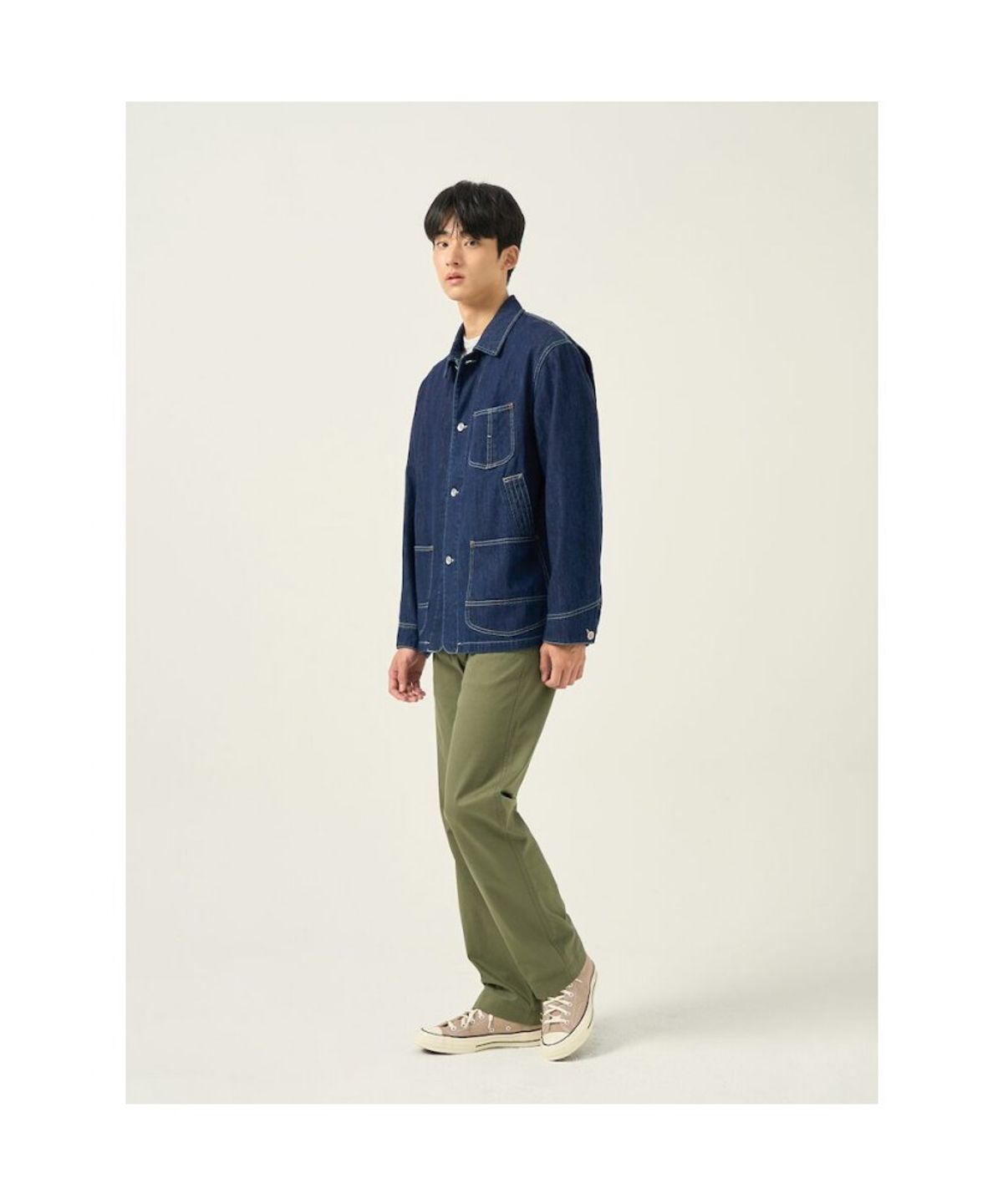 빈폴 멘(BEANPOLE MEN) 데님 워크 재킷  블루