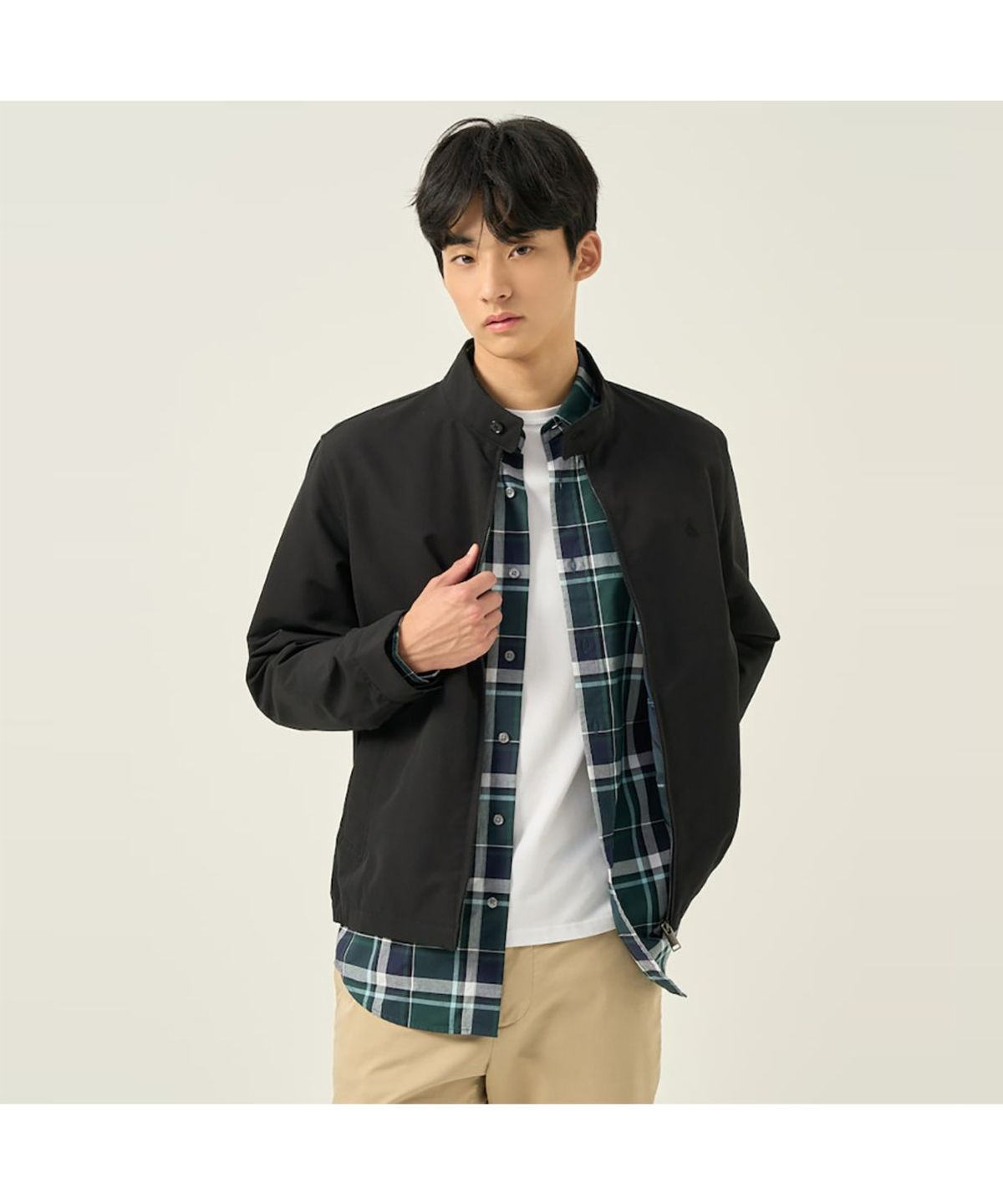 빈폴 멘(BEANPOLE MEN) [Essential] 해링턴 재킷  블랙