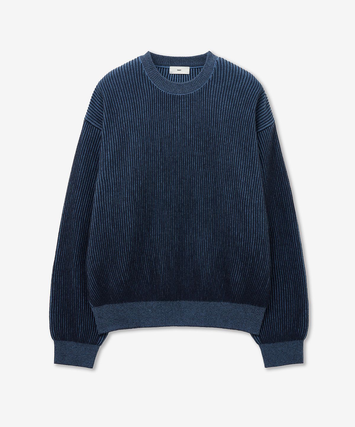 티엔지티(TNGT) Contrast Ribbed Knit Top (Vintage Navy) TNSW5F113B2