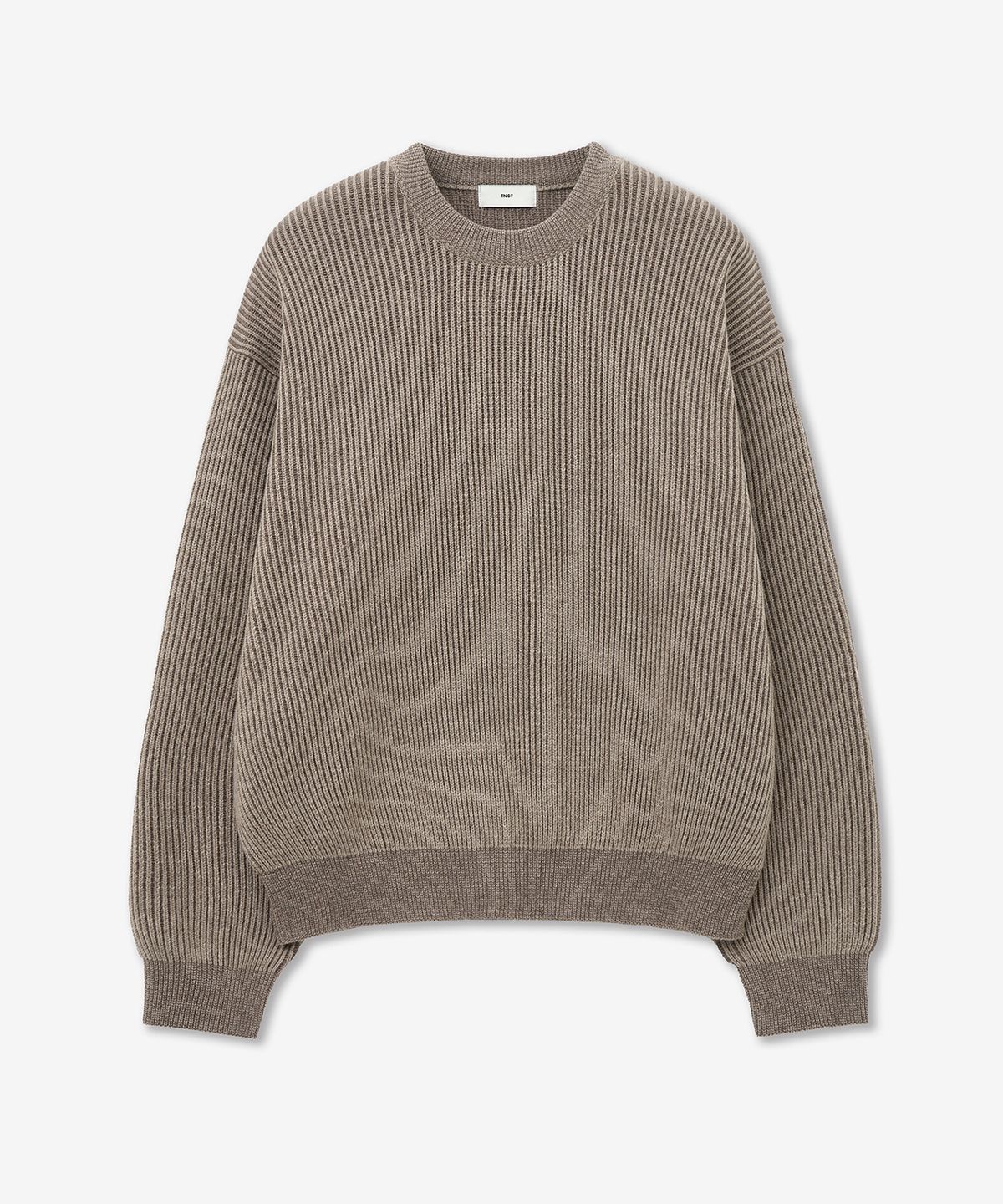 티엔지티(TNGT) Contrast Ribbed Knit Top (Vintage Brown) TNSW5F113W2