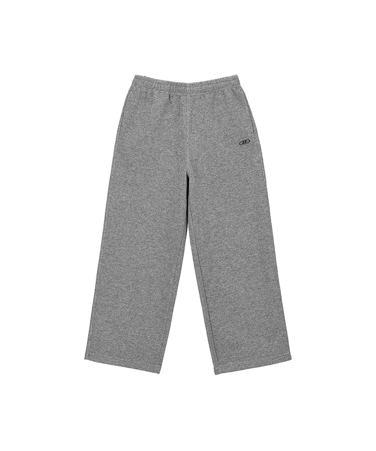 본투윈(BORN TO WIN) W KNIT LIKE SEMI WIDE PANTS [MELANGE GREY]