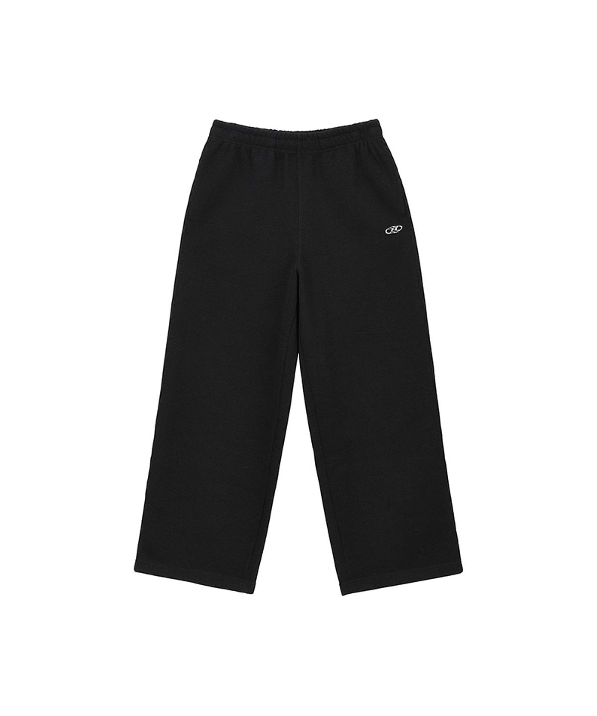 본투윈(BORN TO WIN) W KNIT LIKE SEMI WIDE PANTS [BLACK]