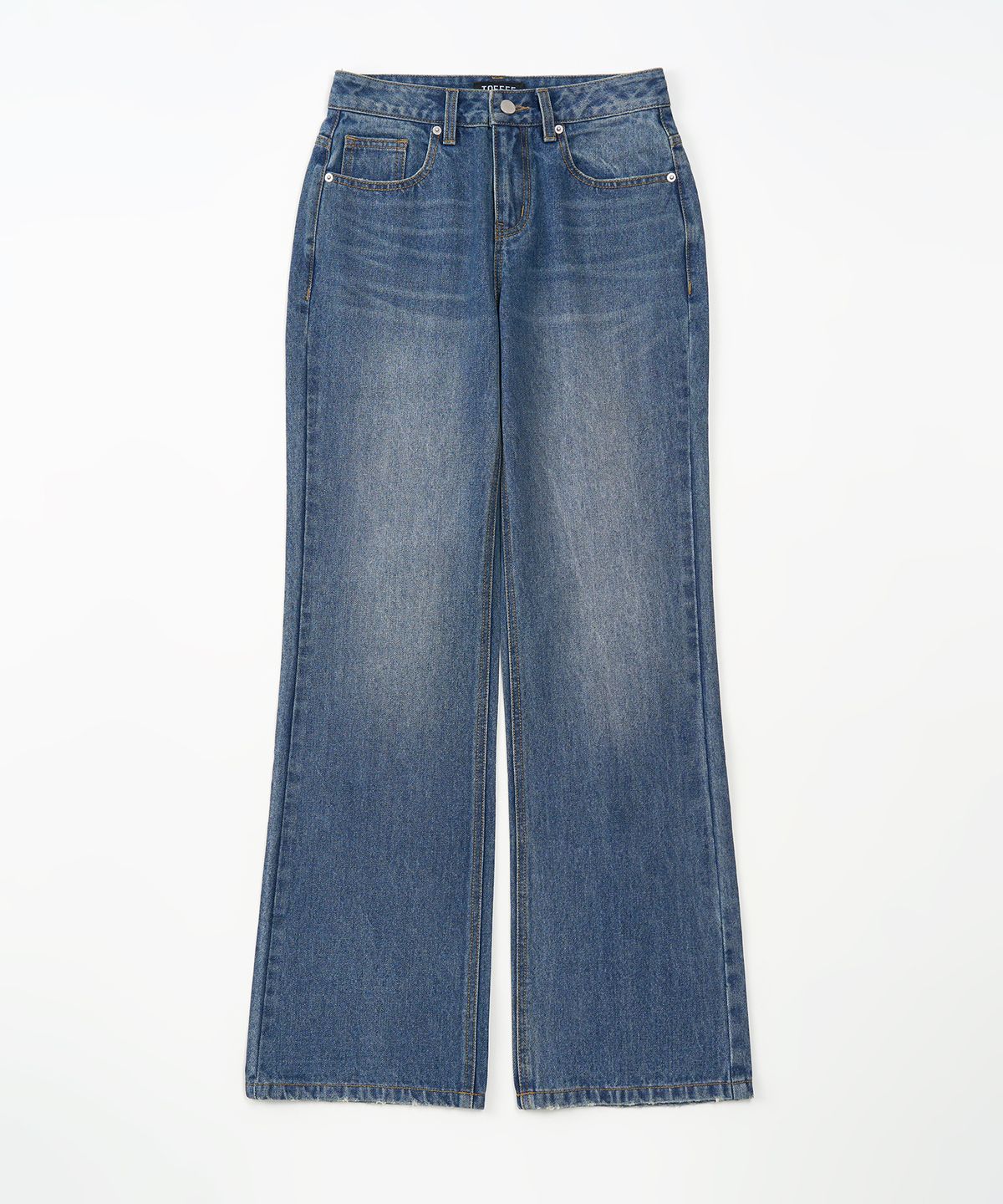 토피 우먼(TOFFEE WOMEN) W 레트로 로우라이즈 부츠컷 데님  (BLUE)